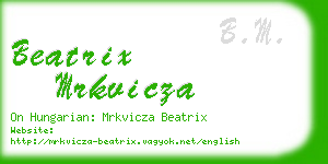 beatrix mrkvicza business card